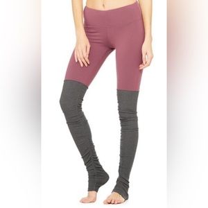 Alo Yoga - Goddess Legging - Mauve and Grey - Medium